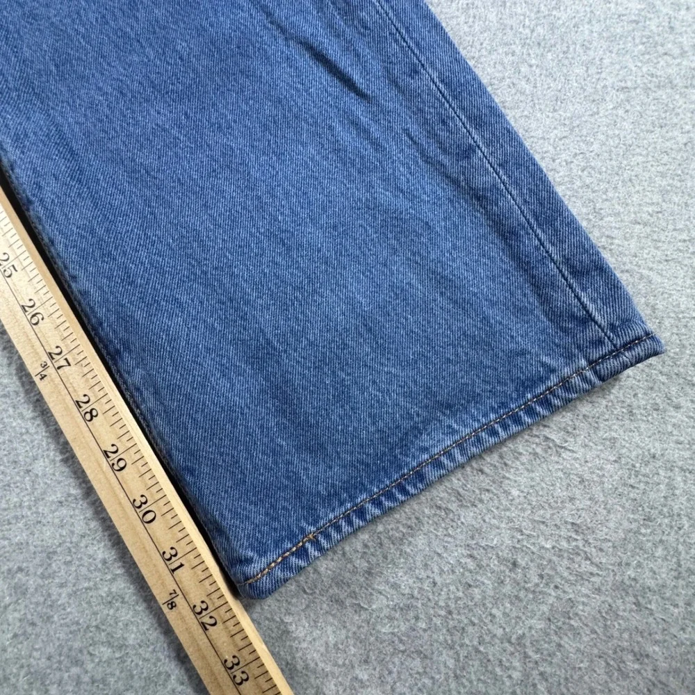 Levi's 501 Original Fit Jeans Mens 36x32 Blue Medium Wash Straight Leg Denim